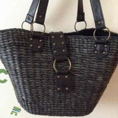 3500円〜最終お値下げEGOISTの黒かごバック（≧∇≦）のサムネイル