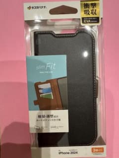 ラスタバナナ iPhone 2024手帳型ケーススリム ブラック3眼カメラモデルのサムネイル
