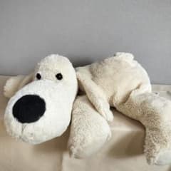 子犬のルークぬいぐるみ レトロ 当時物 くたくた犬 匿名配送 白