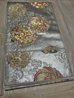 袋帯 シルバー地　華文様のサムネイル