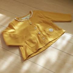 nicoris ancien 女の子 カーディガン イエロー 長袖 95cmのサムネイル