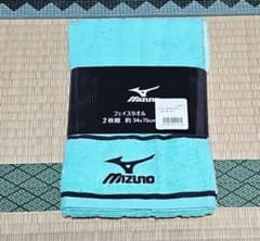 MIZUNO 페이스 타올 2 매 세트 약 34 × 75cm 라이트 블루