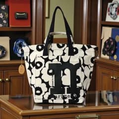 美品✨marimekko マリメッコ UNIKKO トートバッグ モノトーンのサムネイル