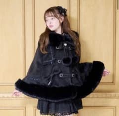 レア LIZLISA ポンポン ファー 花柄 ケープ ポンチョ 平成 y2k | Mua