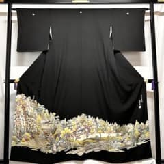798】友禅 「醍醐寺」柄 黒留袖(東京ますいわ屋 織りネーム) - メルカリ