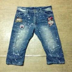 ペイント加工クロップドデニムのサムネイル