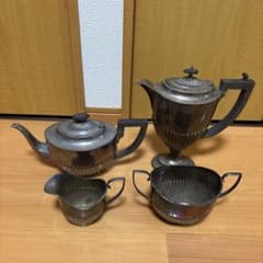 ノッティングヒル購入　アンティーク メタル ティーセット イギリス ノッティングヒル購入 アンティーク メタル ティーセット
