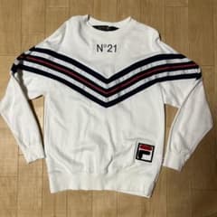 N°21 FILA コラボ スウェット XS 日本製 白 トレーナー レディースのサムネイル