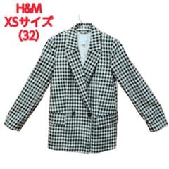 H&M 에이치앤엠 체크 무늬 테일러드 재킷 XS사이즈