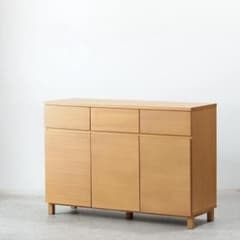 無印良品/MUJI オーク材 ワイドキャビネット/チェスト 120cm - メルカリ