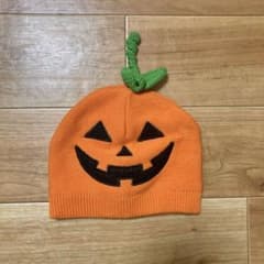 ハロウィン　ベビー用かぼちゃ帽子のサムネイル