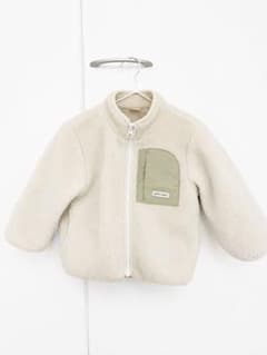 petit main ボアジャケット アイボリー 90cmのサムネイル