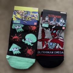 Kids Boys Socks 2-Pair Set Splatoon 3 Ultraman