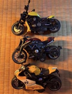 バイクミニカー 3台セット イエロー/ブラック