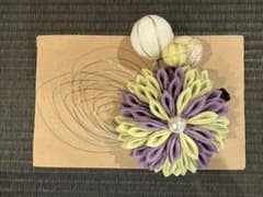 つまみ細工　髪飾り　中2 サイズ約15㌢のサムネイル