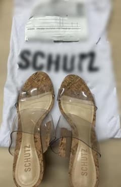 新価格新品シュッツ（SCHUTZ）クリアストラップ コルクウェッジサンダルのサムネイル
