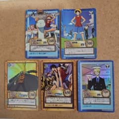 ワンピース ハイパーバトルカードダス キラカード5枚セット 擦り傷等ありのサムネイル