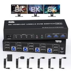 8K 2 DisplayPort+1 HDMI KVM 切替器 HHG13のサムネイル