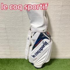 LE COQ SPORTIF ゴルフバッグ ホワイト/ブラック再出品！ le coq sportif ルコック キャディバッグ ブラック×ホワイト - メルカリ