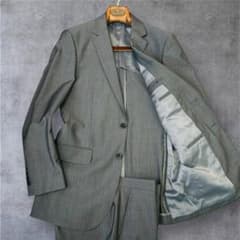 オンワード カノニコ モヘア混 スーツ A7 XL グレー 2B 背抜き 美品