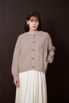 新品】ハーリップトゥ H Boa Cable Knit Cardigan - メルカリ
