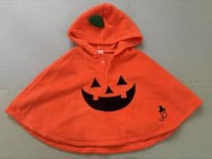 ハロウィン かぼちゃ ポンチョ ベビー 70-90のサムネイル