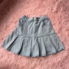 GLOBAL WORK キッズ デニム風 プリーツスカート キュロットのサムネイル