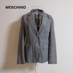 90'S　イタリア製　MOSCHINO　総柄　ベルベットテーラードジャケット 90'S イタリア製 MOSCHINO 総柄 ベルベットテーラードジャケット