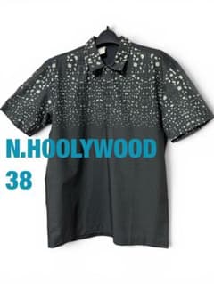 N.HOOLYWOOD 総柄オープンカラーシャツ 38 グレー開襟シャツのサムネイル