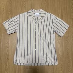 WEWILL ベージュ ストライプ 半袖シャツのサムネイル