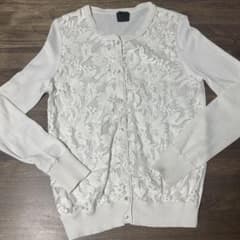 ◇Sov. ソブ ダブスタ 花柄 レース ニットカーディガン 長袖 - メルカリ