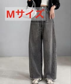 mily bilet ヴィンテージライクカーブデニムパンツ M ブラックのサムネイル