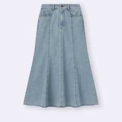 GU ライトデニムフレアマキシスカートのサムネイル