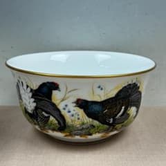 43 フランクリン・ポーセリン ボウル 大鉢 野鳥絵皿 インテリア 七面鳥