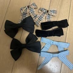 リボン　ヘアピン　8個セット