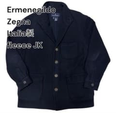Ermenegildo Zegna ネイビー フリース テーラードジャケット - メルカリ