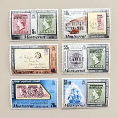 外国切手6枚（モントセラト：郵便切手100周年） - メルカリ