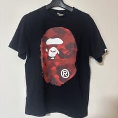 A BATHING APE カモ柄 エイプヘッド Tシャツ ブラック Sのサムネイル