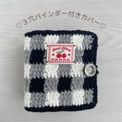 3穴バインダー付きカバー　バインダー貯金　推し活　ハンドメイド　レトロのサムネイル