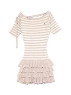 andmary Rachel knit frill mini dress - メルカリ