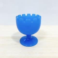 希少 タキナミガラス ミルクガラス 灰皿 昭和レトロ ブルー