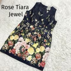 ローズティアラジュエル 大きいサイズ 46 ノースリーブワンピース 花柄