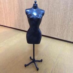 【未使用】ミニチュア用☆マネキン☆ボディー☆トルソー☆黒のサムネイル
