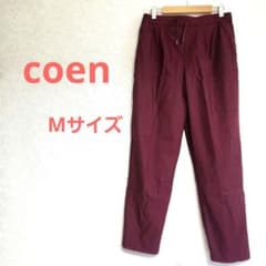 レディース coen スラックス　パンツ　ボトムス　 ボルドー ウエストゴム
