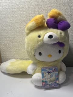 ハローキティ　ご当地　北海道　ラベンダー　キツネ　ぬいぐるみ　マスコット2004 ハローキティ 北海道 レア ご当地 ラベンダー キツネ ぬいぐるみ 2004