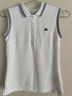 adidas ノースリーブ ポロシャツ ホワイト Lサイズのサムネイル