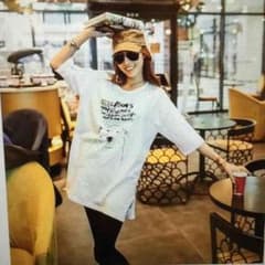 シロクマ  ロング丈Tシャツ☆のサムネイル