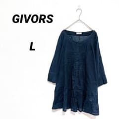 クロスプラス シアーストライプ チュニックブラウス 裾切替 ブラック L