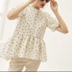 2024/ツルバイマリコオイカワ/トップス/ブラウス/パフスリーブ/ドット 2024/ツルバイマリコオイカワ/トップス/ブラウス/パフスリーブ/ドット