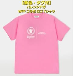 新品・タグ付】バレンシアガ WFP コラボ ロゴ Tシャツ ピンク XS